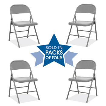 4 pack of foldable gray chairs